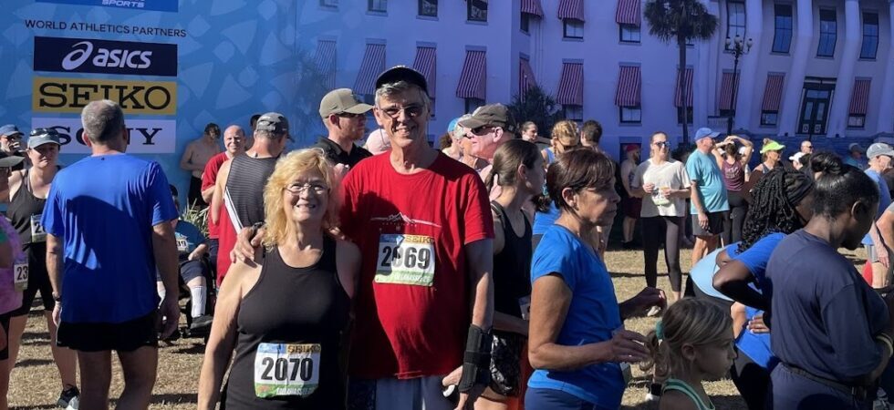 running peter and Nancy starting line